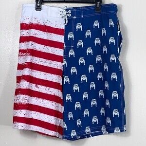 Airwalk Red, White & Blue Men's Swim Shorts Size XL